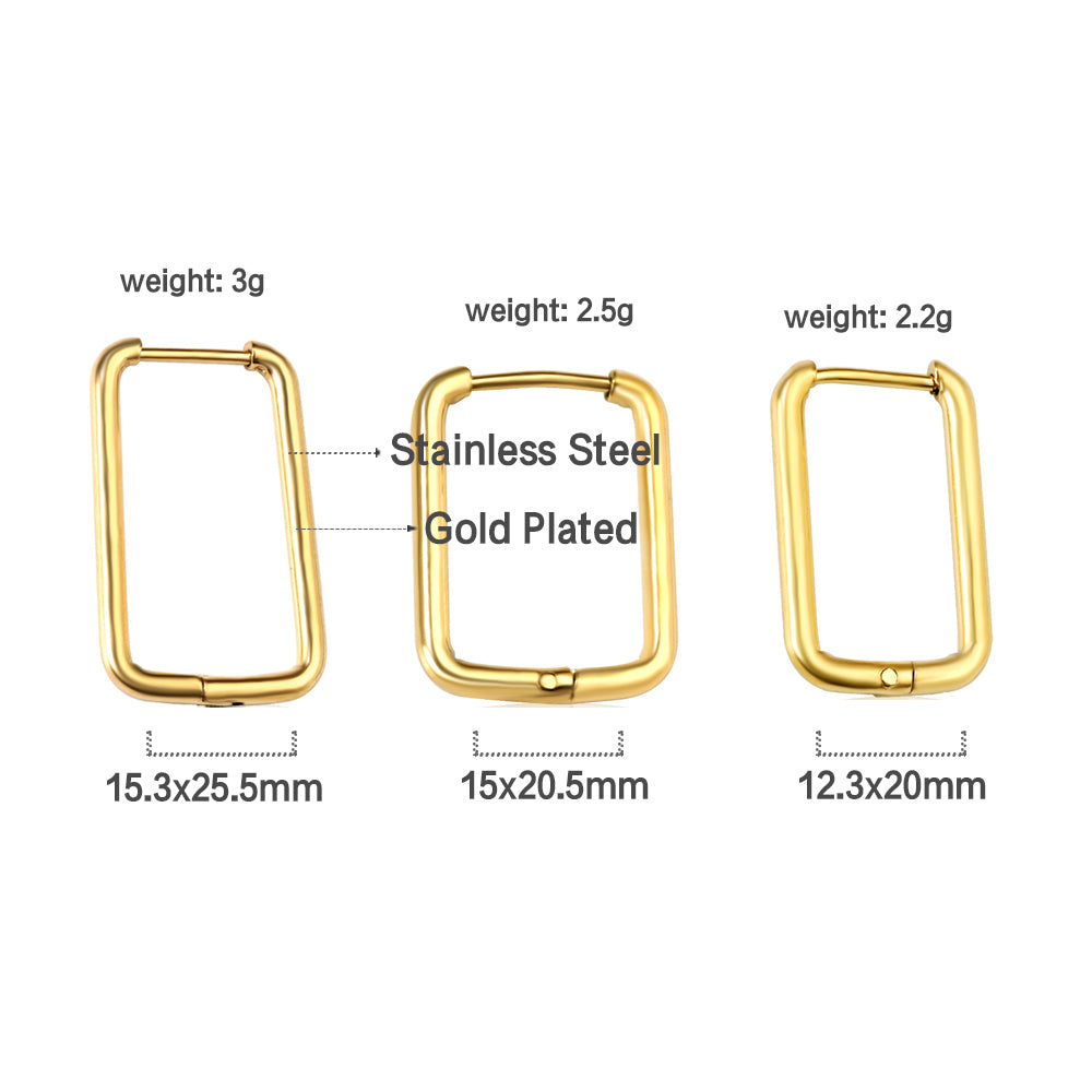 Rechthoekige oorgesp