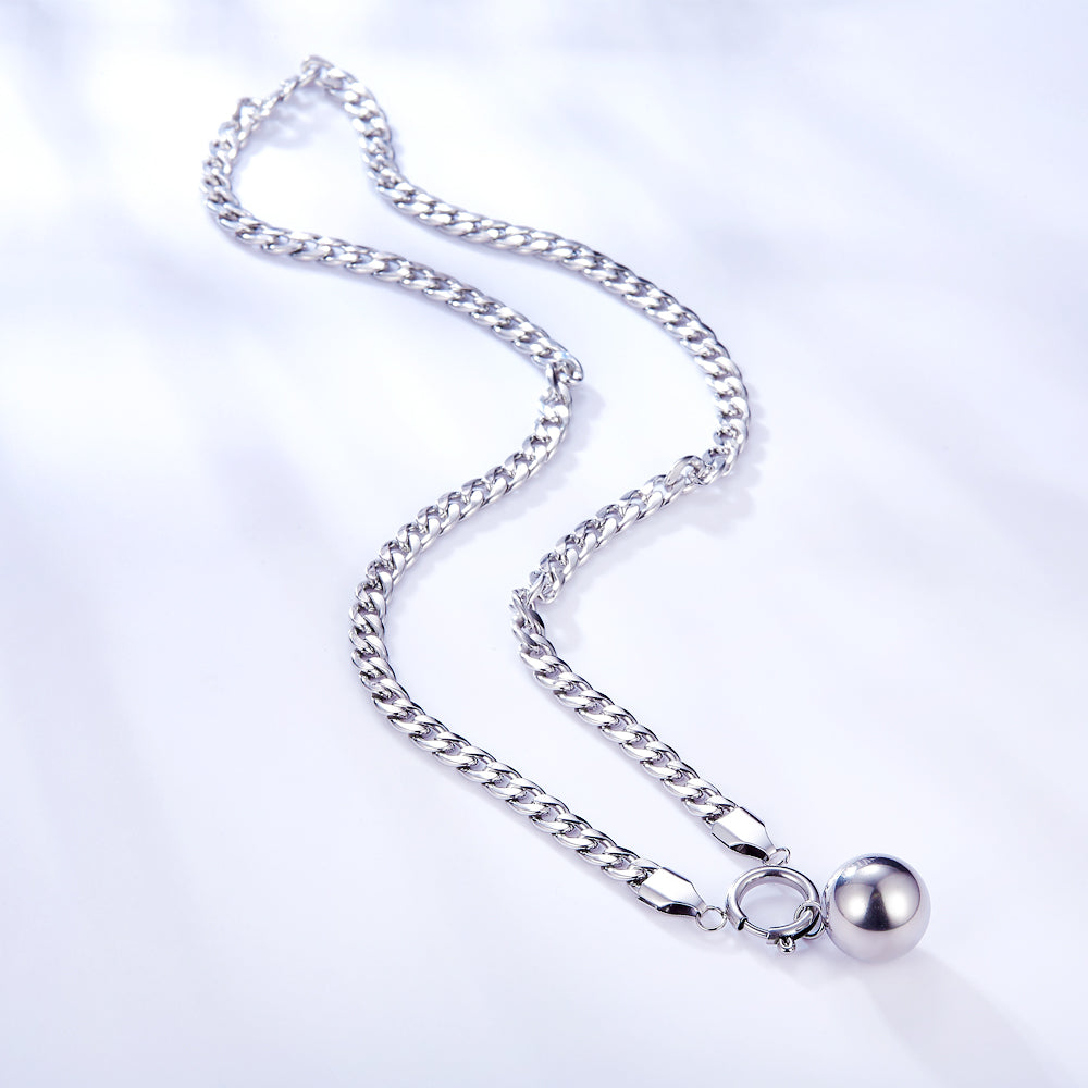 Steel Ball Pendant Necklace