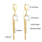 Boucles d'oreilles à chaîne en perles circulaires