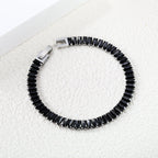 Bracelet à fermoir rectangulaire multi-diamants