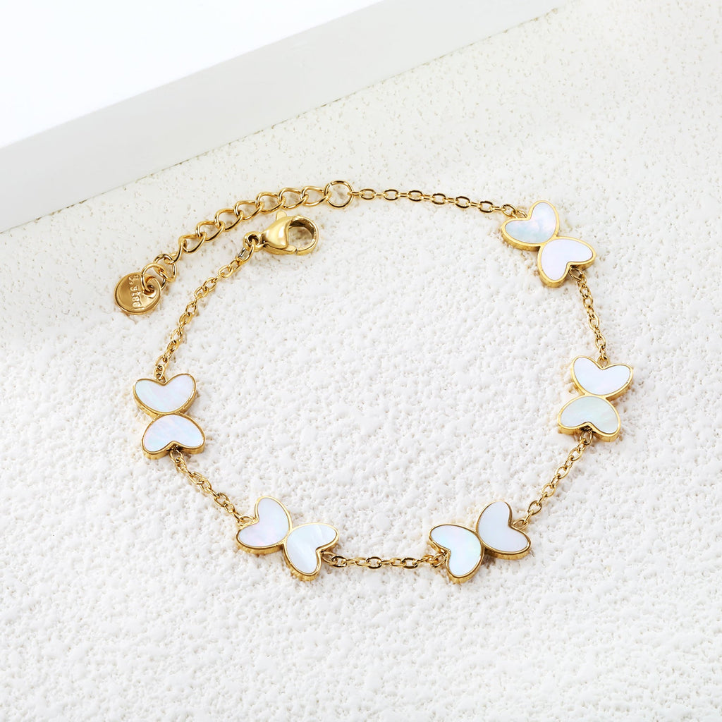 Vlinder bedel armband set