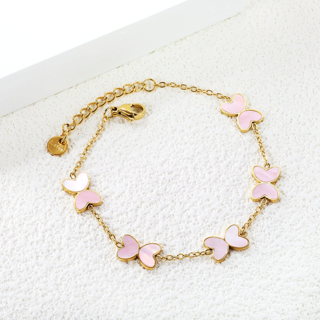 Vlinder bedel armband set