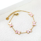 Vlinder bedel armband set