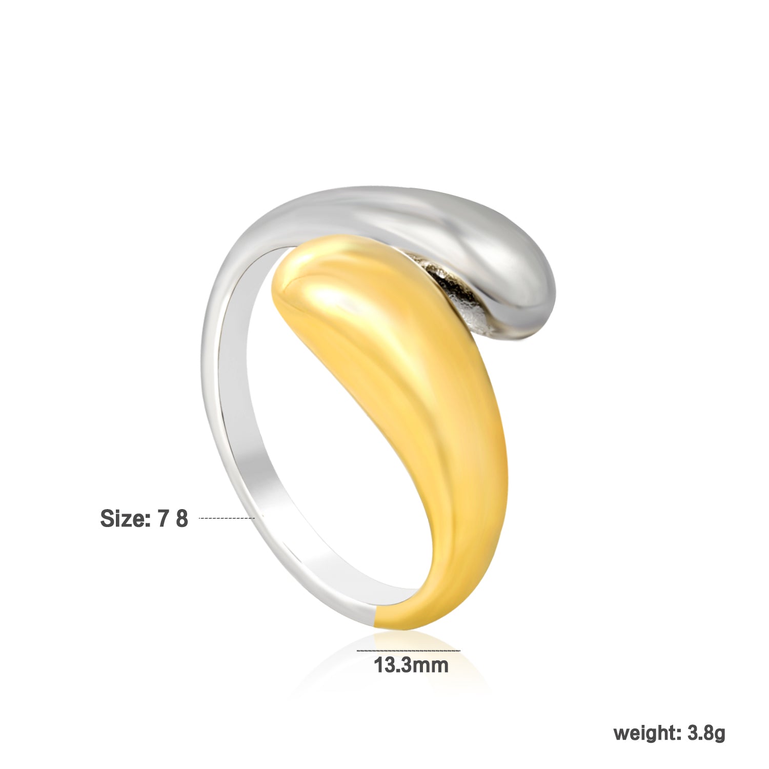 S-vormige open ring