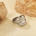 Overdreven gouden ring