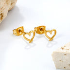 Hartvormige speld oorbellen