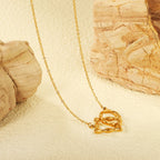 Ketting met onregelmatige vierkante en ronde hanger