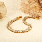 Bracelet à fermoir rectangulaire multi-diamants