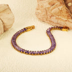 Bracelet à fermoir rectangulaire multi-diamants