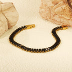 Bracelet à fermoir rectangulaire multi-diamants