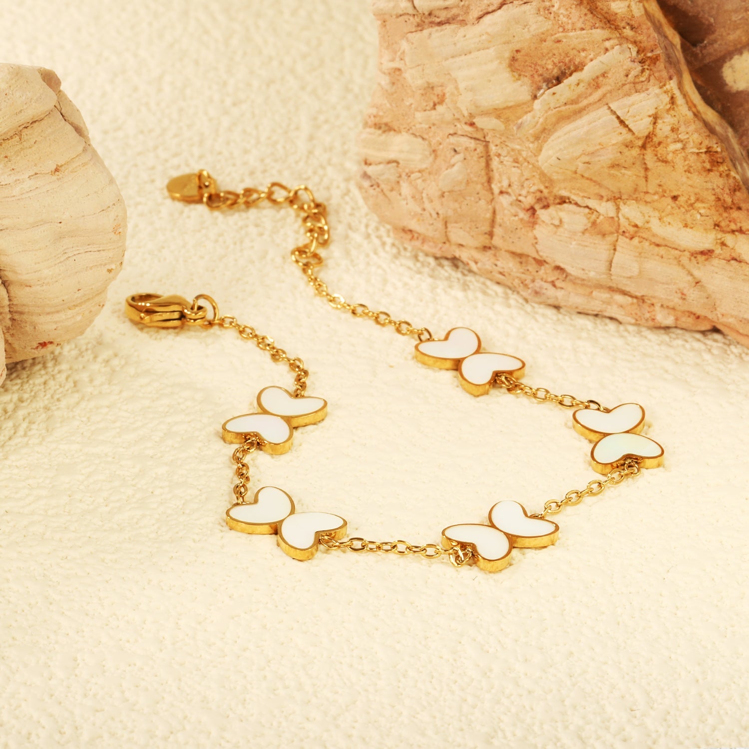 Vlinder bedel armband set