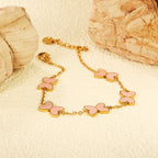 Vlinder bedel armband set