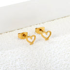 Hartvormige speld oorbellen