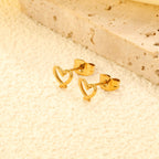 Hartvormige speld oorbellen