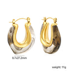 U-vormige hars oormanchetten - goudkleurig