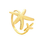 Gouden Ocean 2-delige ringset