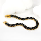 Bracelet à fermoir rectangulaire multi-diamants