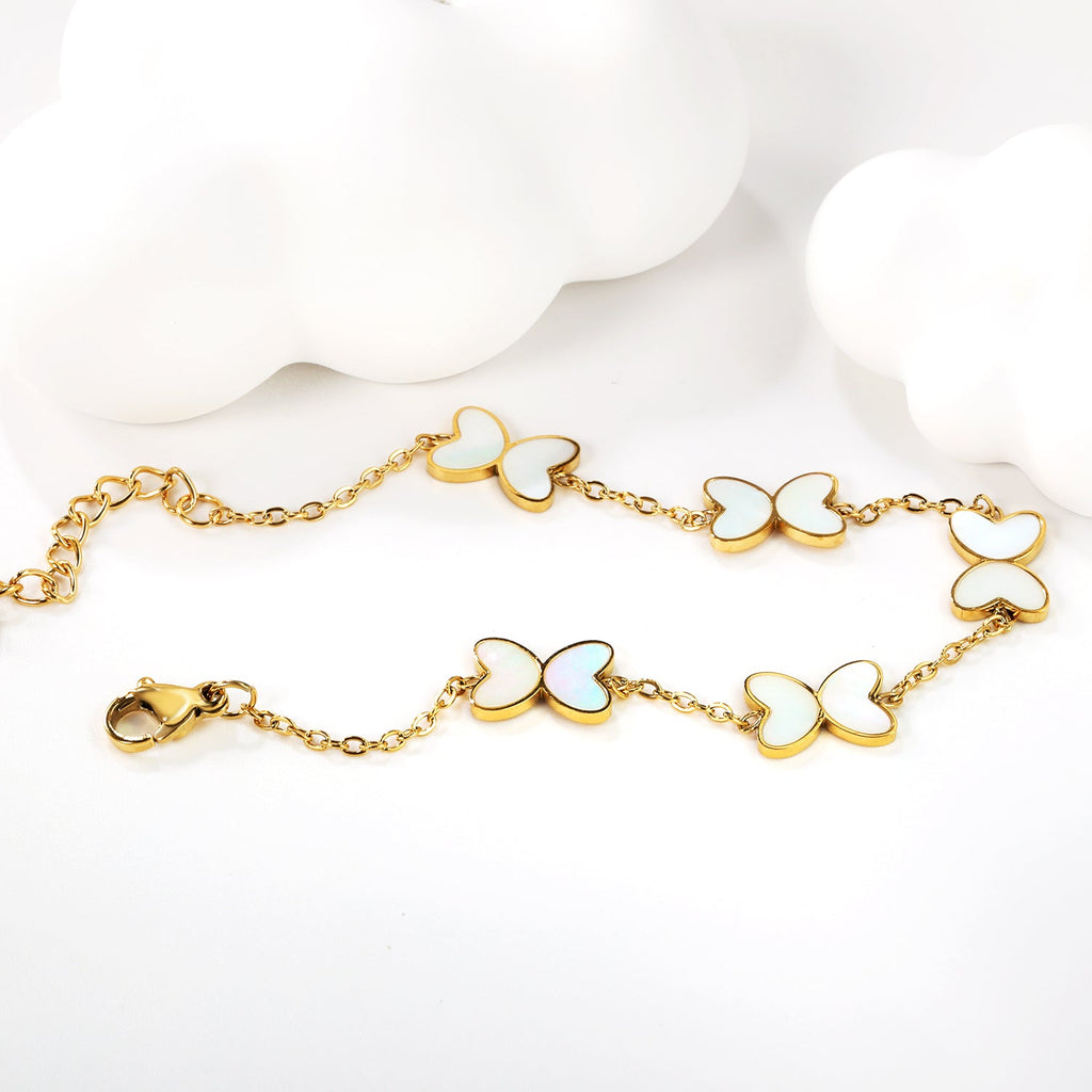 Vlinder bedel armband set