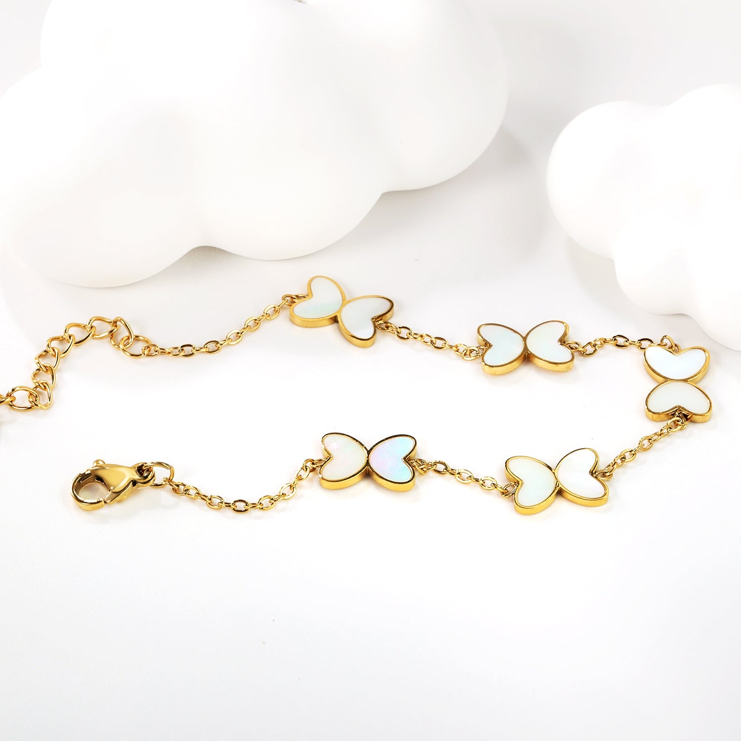 Vlinder bedel armband set