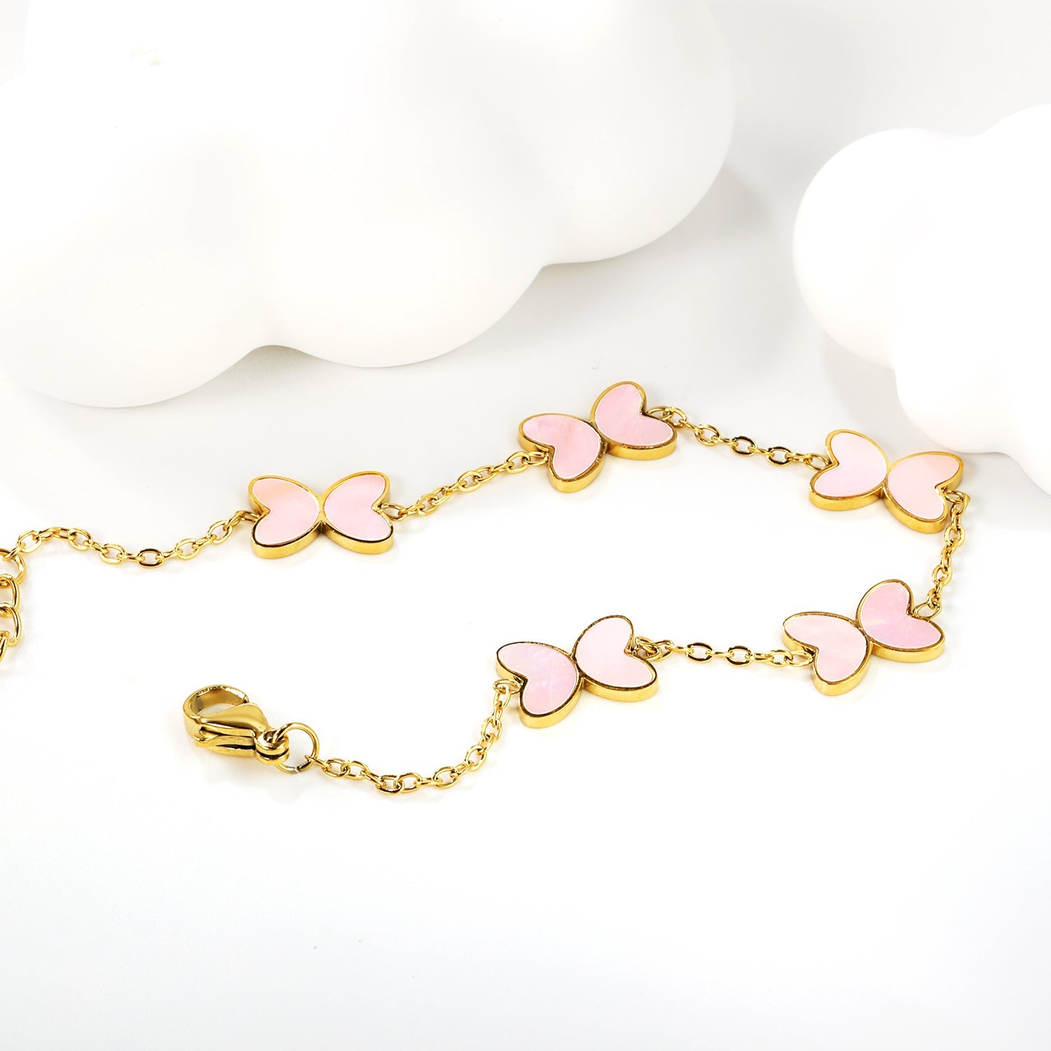 Vlinder bedel armband set