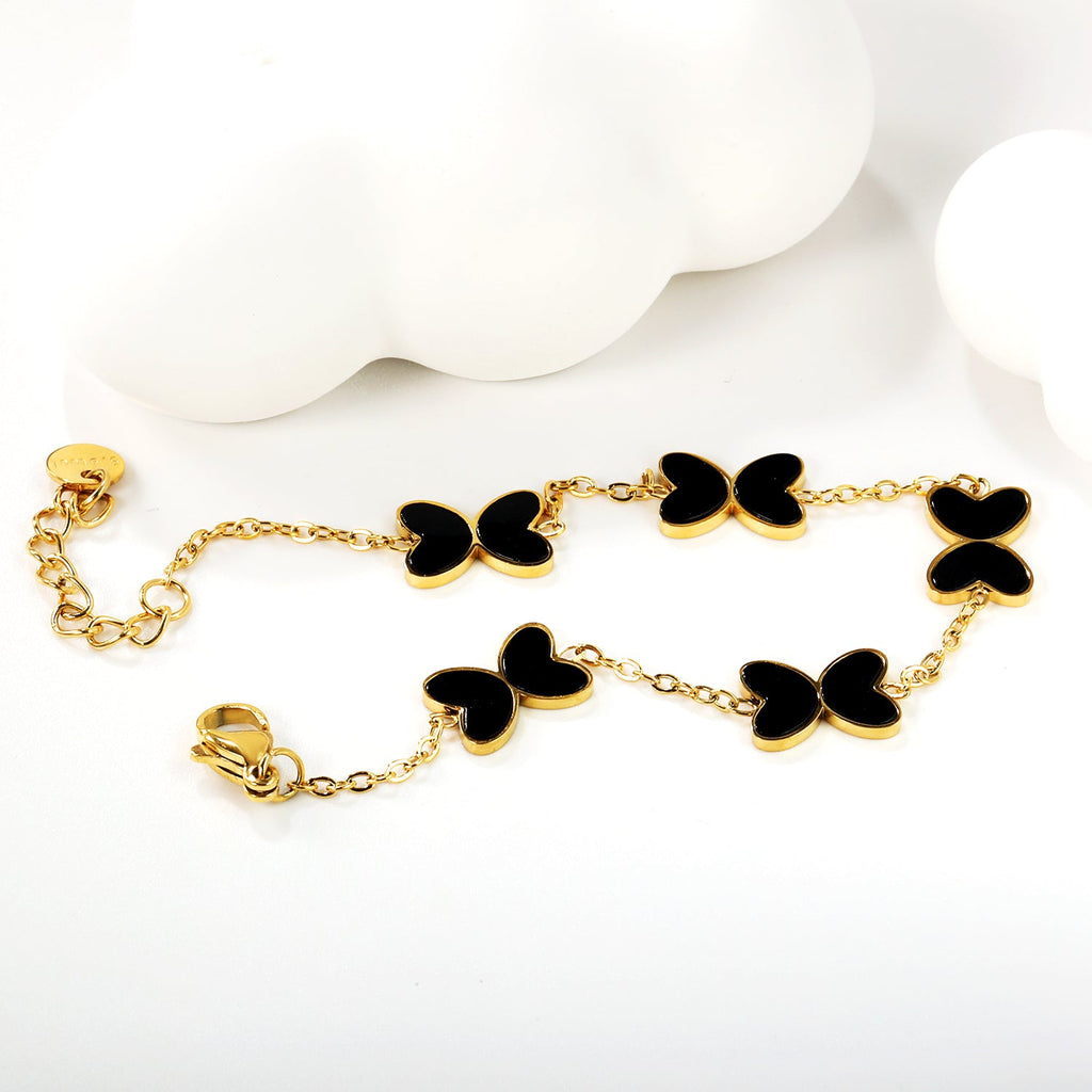 Vlinder bedel armband set