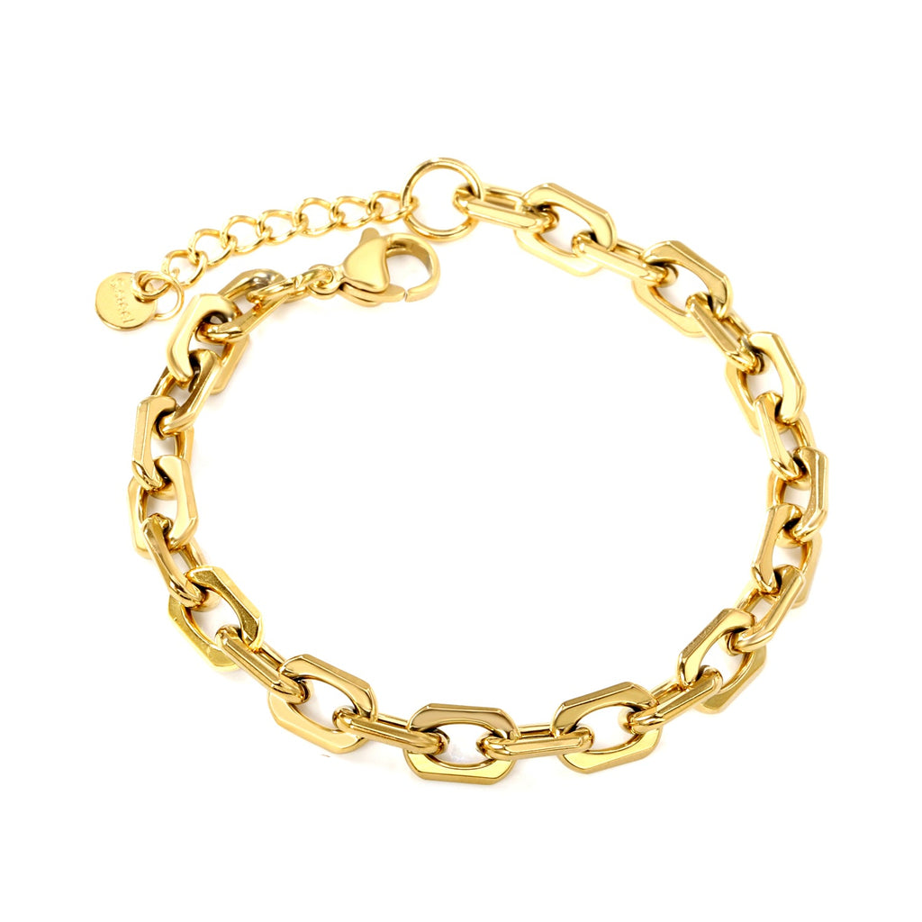 Thick Gold Clasp Bracelet