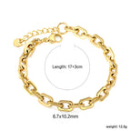Thick Gold Clasp Bracelet