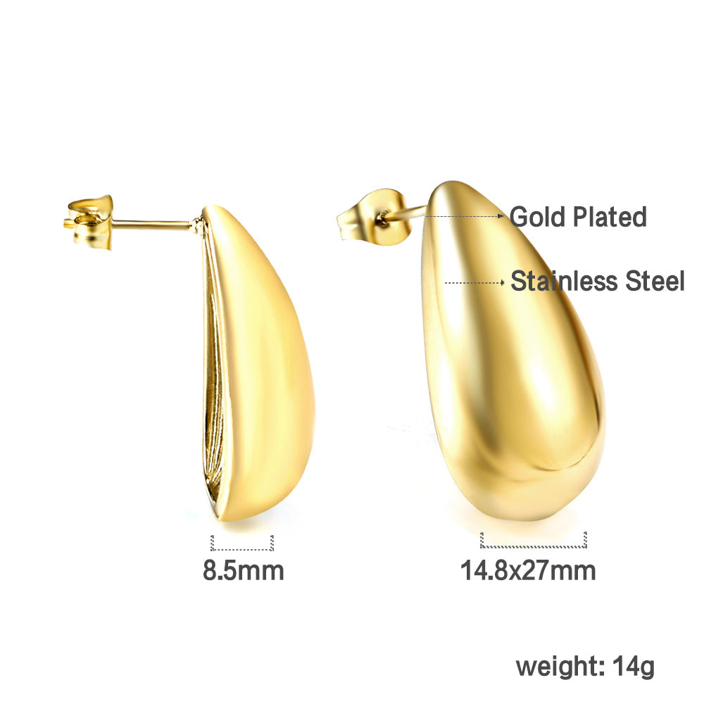 Waterdruppel ovale oorbellen