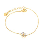 Five Petal Flower Zirconium Bracelet