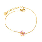 Five Petal Flower Zirconium Bracelet