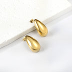 Waterdruppel ovale oorbellen