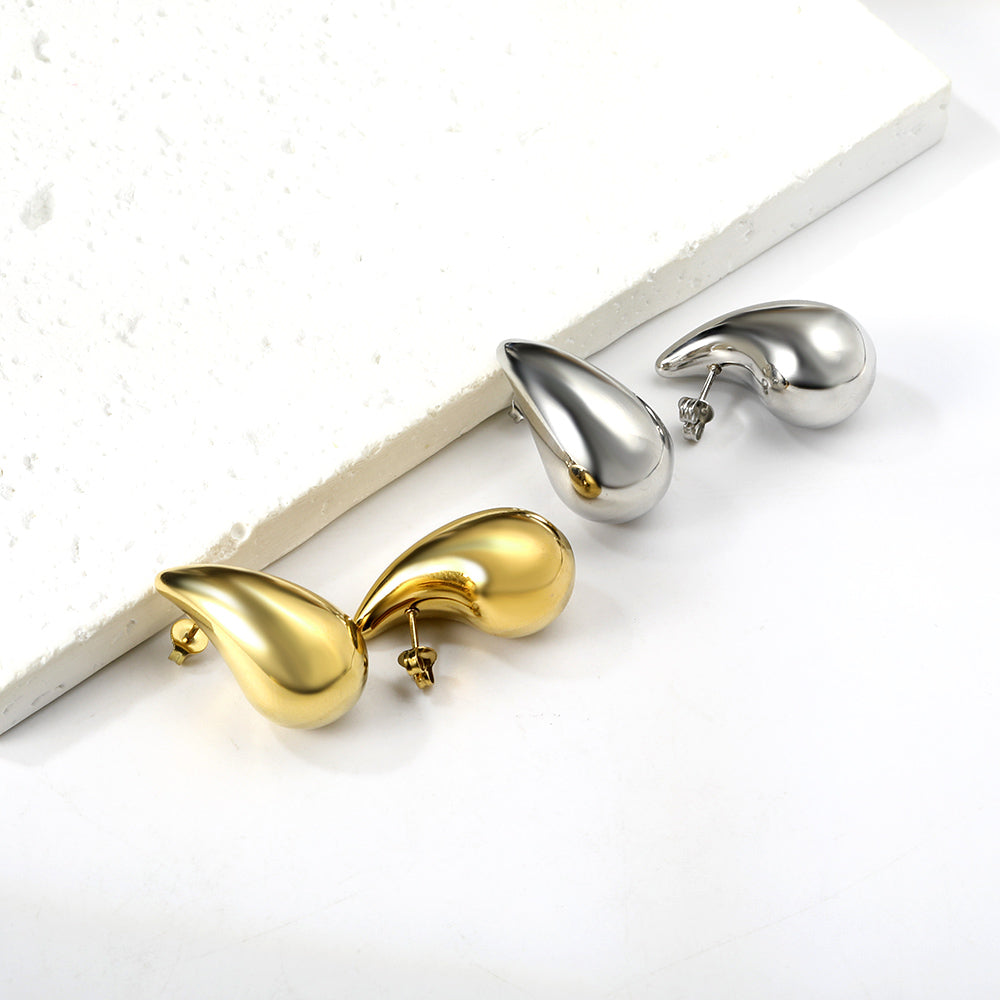 Ovale traanvormige oorbellen