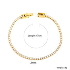 Bracelet à fermoir rond en cristal de zircone