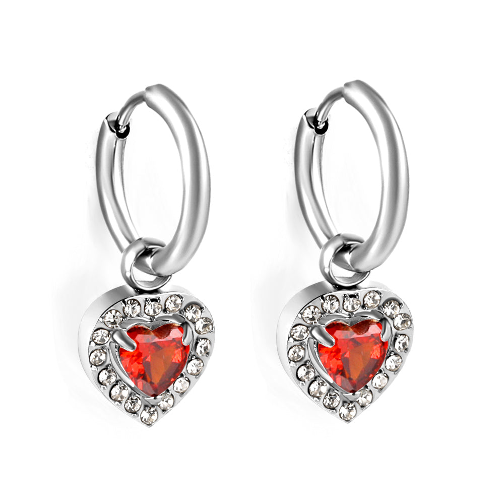 Cirkel &amp; Hart Diamanten Hoepeloorbellen