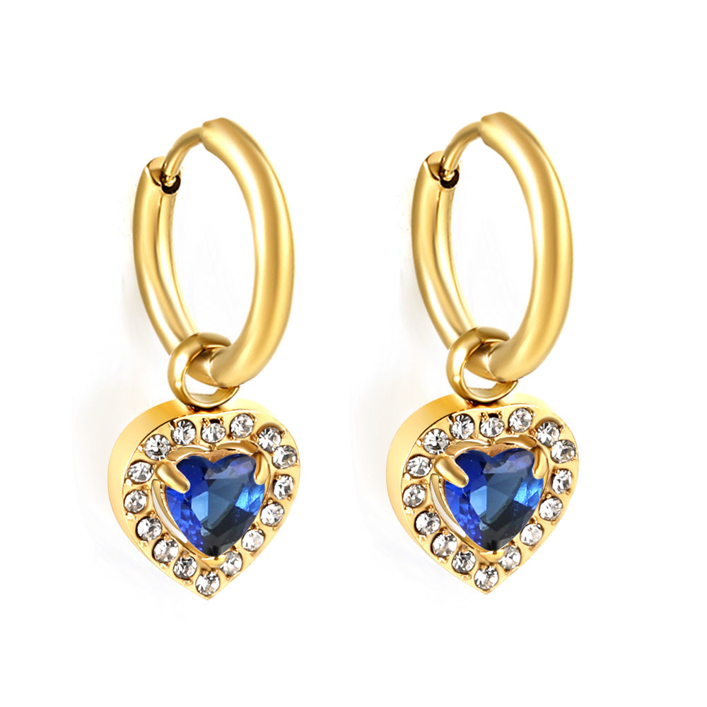 Cirkel &amp; Hart Diamanten Hoepeloorbellen