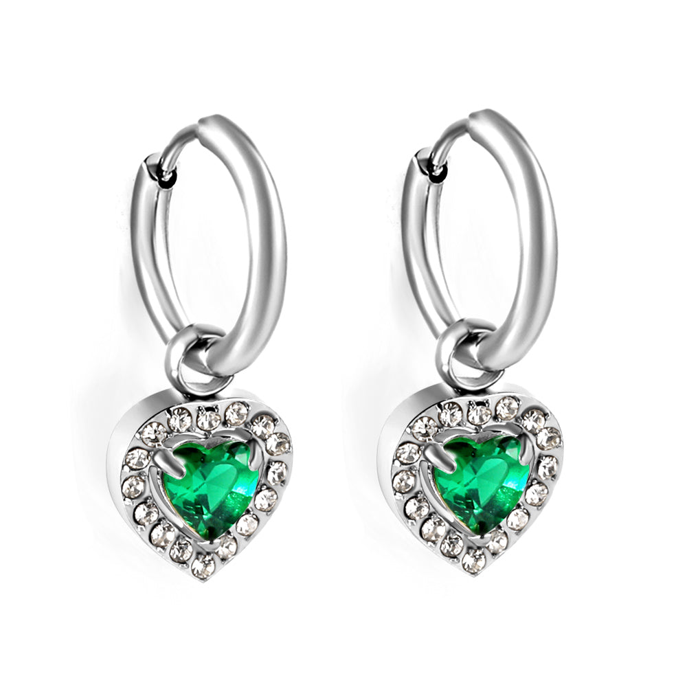 Cirkel &amp; Hart Diamanten Hoepeloorbellen