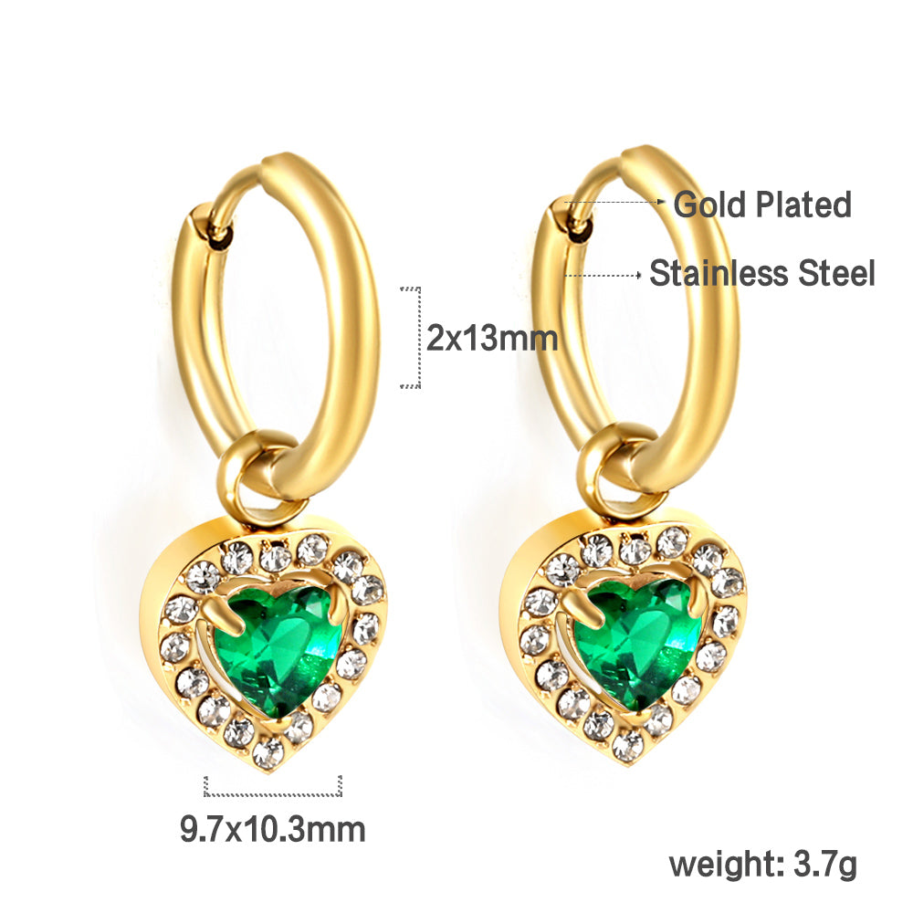 Cirkel &amp; Hart Diamanten Hoepeloorbellen