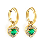 Cirkel &amp; Hart Diamanten Hoepeloorbellen