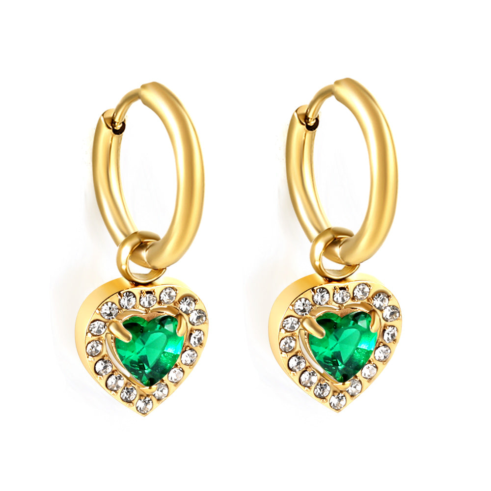 Cirkel &amp; Hart Diamanten Hoepeloorbellen