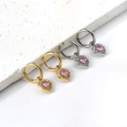 Cirkel &amp; Hart Diamanten Hoepeloorbellen