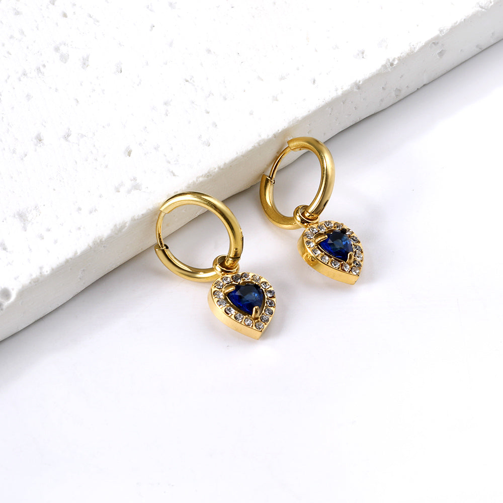 Cirkel &amp; Hart Diamanten Hoepeloorbellen