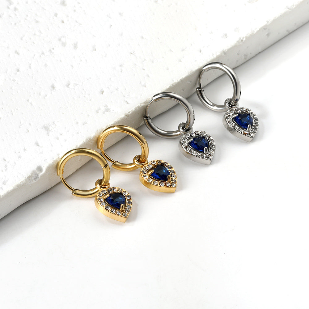 Cirkel &amp; Hart Diamanten Hoepeloorbellen