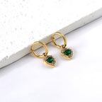 Cirkel &amp; Hart Diamanten Hoepeloorbellen