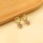 Cirkel &amp; Hart Diamanten Hoepeloorbellen