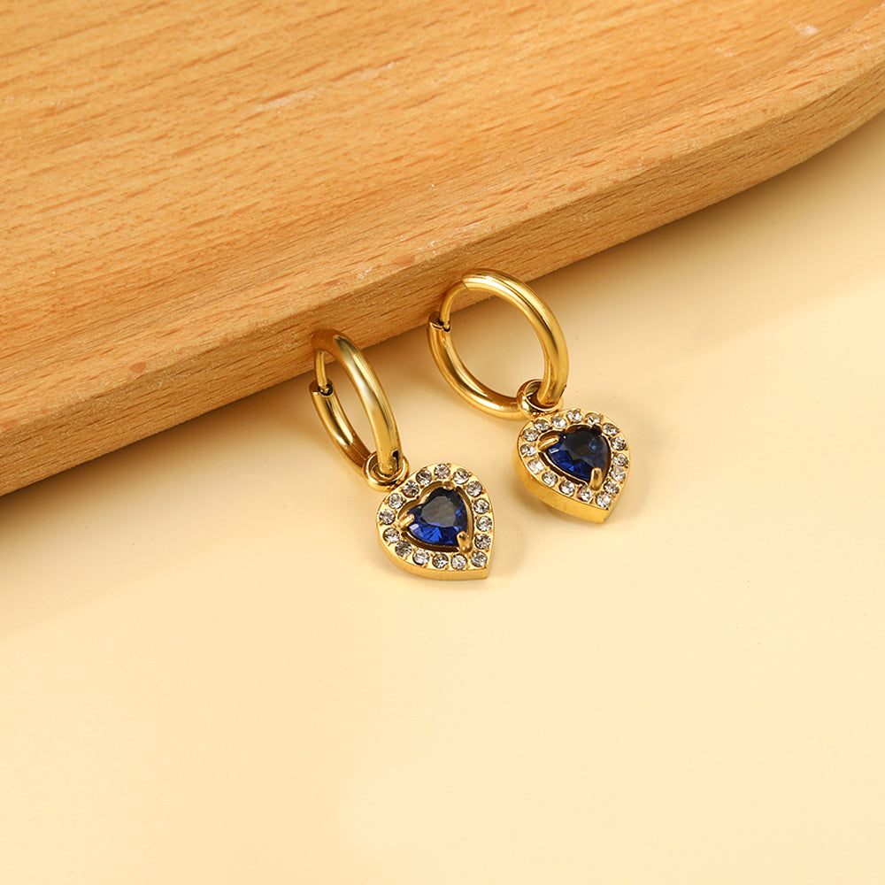 Cirkel &amp; Hart Diamanten Hoepeloorbellen