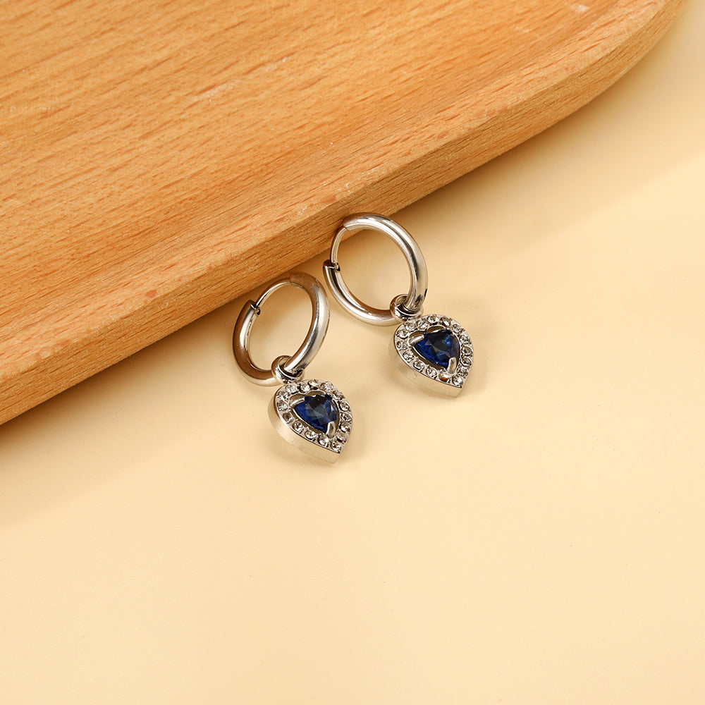 Cirkel &amp; Hart Diamanten Hoepeloorbellen