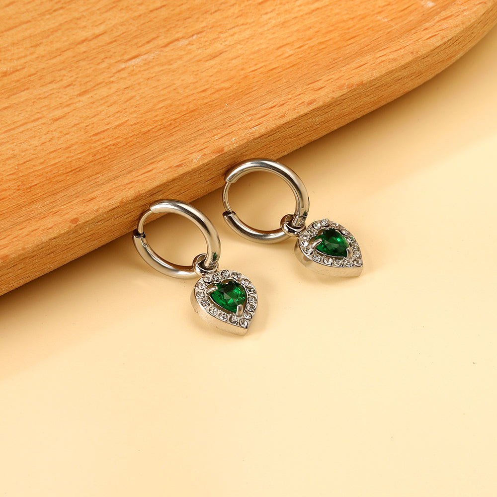 Cirkel &amp; Hart Diamanten Hoepeloorbellen