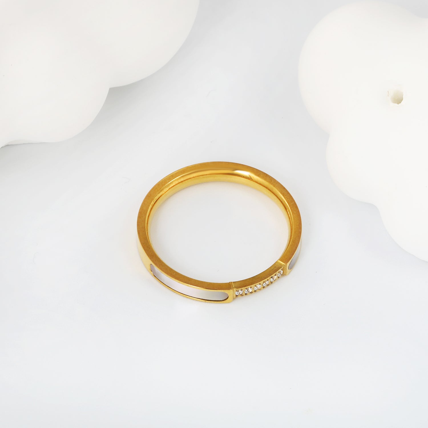 Witte zirkonia solitaire ring