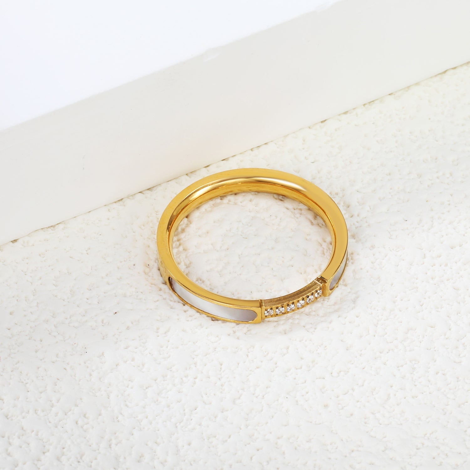 Witte zirkonia solitaire ring