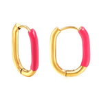 U-vormige gekleurde oorbellen